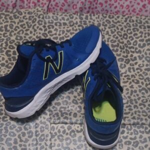 New Balance Blue and Neon Green Sneakers